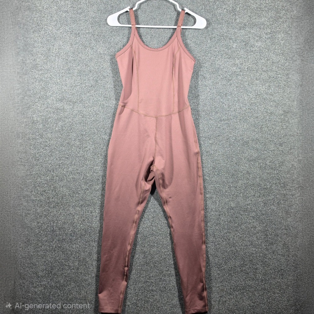 Zella Unitard Jumpsuit Womens Size Medium Mauve Pink Activewear